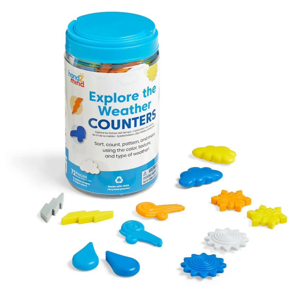 Discount Learning Resources Tæl & Sorter - Vejrsymboler, 72 dele