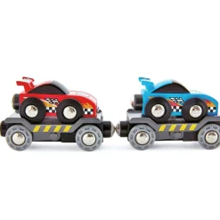 Best Hape Tog tilbehør - Transporttog m. racerbiler, 6 dele