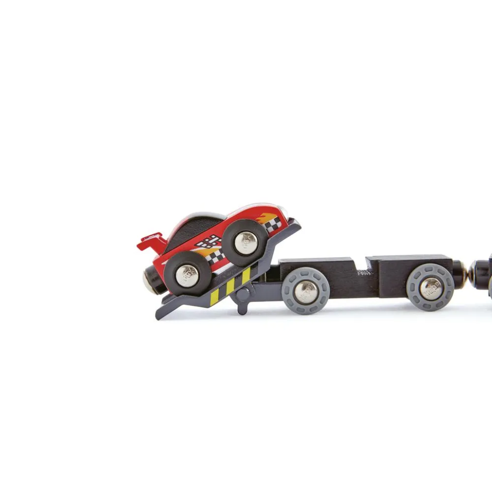 Best Hape Tog tilbehør - Transporttog m. racerbiler, 6 dele