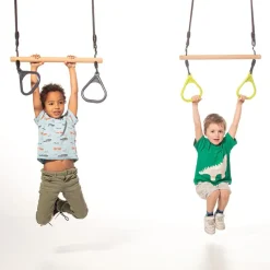 DICE Trapezgynge m. ringe - Pink (sort reb)