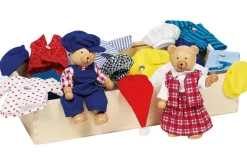 Discount goki Trædukker m. 8 sæt tøj - Bjørnene Benna & Bennoh