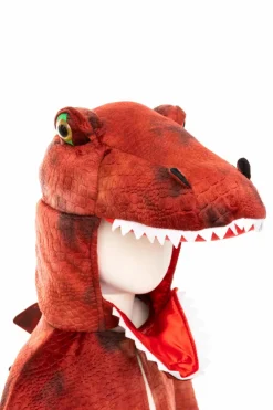 Clearance Great Pretenders T-Rex kappe med klør - Rød, str. 4-6 år