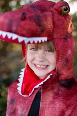 Clearance Great Pretenders T-Rex kappe med klør - Rød, str. 4-6 år