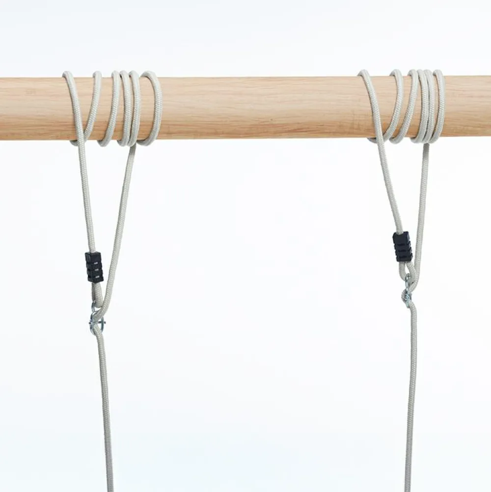 Discount DICE Trægynge 44 x 17,5 cm - 6 meter (beige reb)