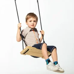 Discount DICE Trægynge 44 x 17,5 cm - 6 meter (sort reb)