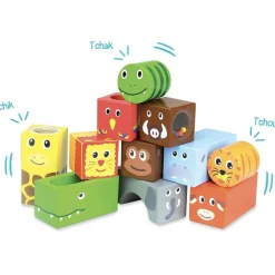 Vilac Træklodser m. lyd - Jungledyr