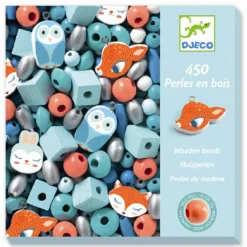 Sale Djeco Træperler - Skovens dyr, 450 stk.