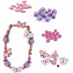 Sale Djeco Træperler - Sommerfugle, 450 stk.