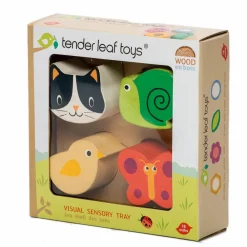 Online Tender Leaf Træpuslespil m. 4 brikker - Dyrevenner