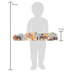 Outlet small foot Træpuslespil m. 26 brikker - Dyreliv