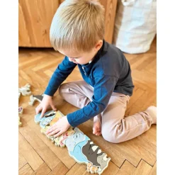Outlet small foot Træpuslespil m. 26 brikker - Dyreliv