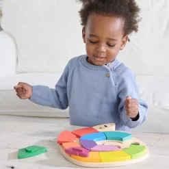 Hot Tender Leaf Træpuslespil m. 12 brikker - Farveslangen