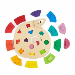 Hot Tender Leaf Træpuslespil m. 12 brikker - Farveslangen