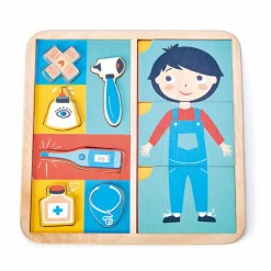 New Tender Leaf Træpuslespil m. 12 brikker - Hvor gør det ondt?