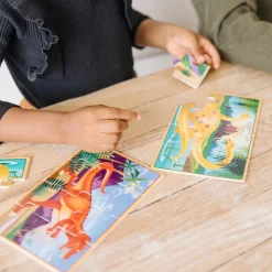Online Melissa & Doug Træpuslespil m. 4 x 12 brikker - Dinosaurer