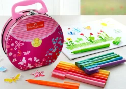 New Faber-Castell Tusser - Connector i kuffert-håndtaske, 33 stk