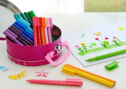 New Faber-Castell Tusser - Connector i kuffert-håndtaske, 33 stk