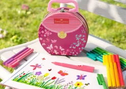 New Faber-Castell Tusser - Connector i kuffert-håndtaske, 33 stk