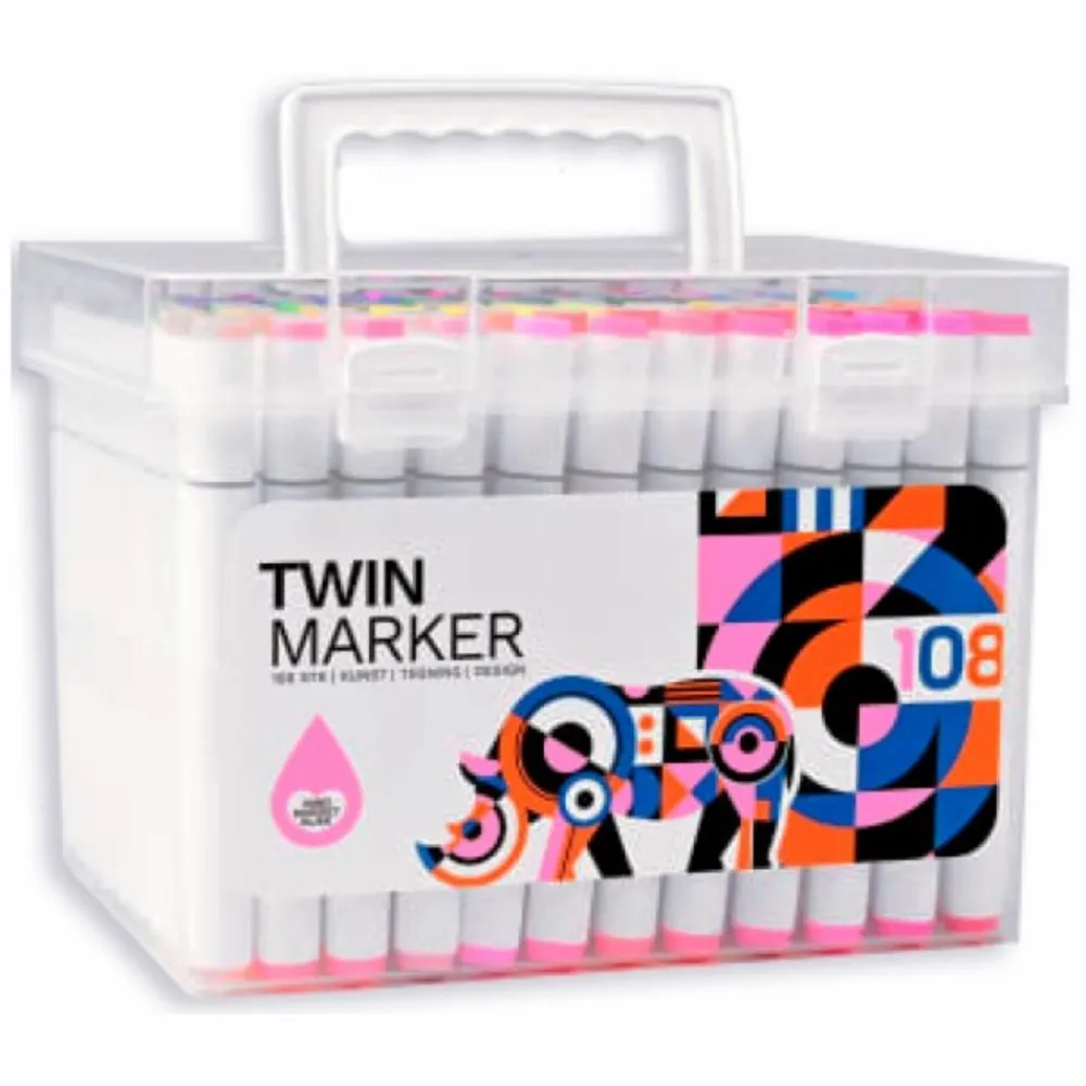 Sale Twin Markers (vandbaserede), 108 stk