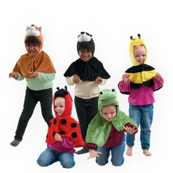 Online Pretend to Bee Udklædningskapper - Skovens dyr, 5 stk