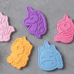 Creativ Company Udstiksforme m. prægning - Enhjørning, 6 stk