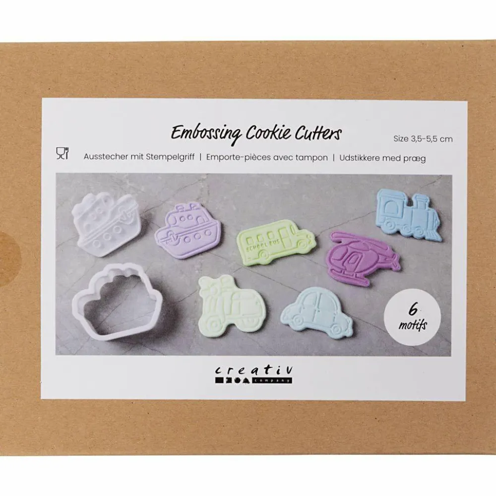 Best Creativ Company Udstiksforme m. prægning - Transport, 6 stk