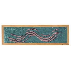 Hot Vægpanel m. pailletter - Blå/Pink, 1 stk