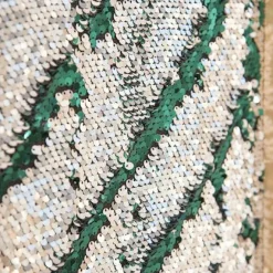 Vægpanel m. pailletter - Grøn/Sølv, 1 stk