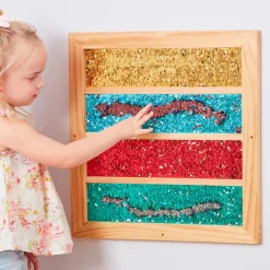 Vægpanel m. pailletter - Striber, 1 stk