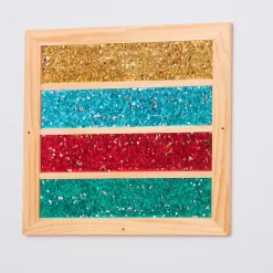 Vægpanel m. pailletter - Striber, 1 stk