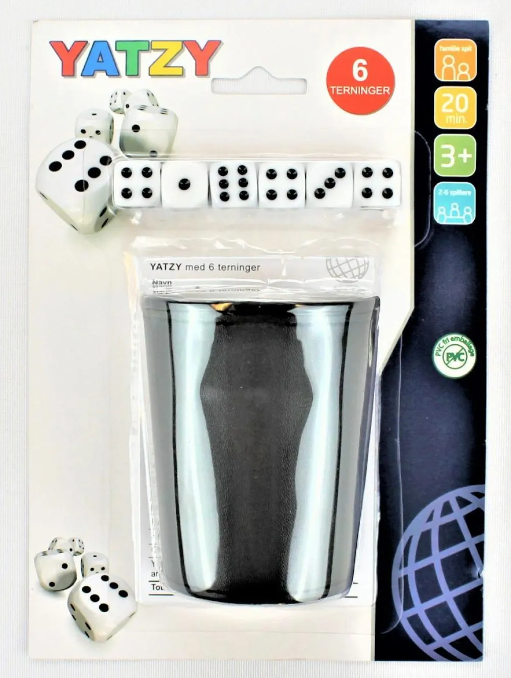 Yatzy inkl. bæger + yatzyblok